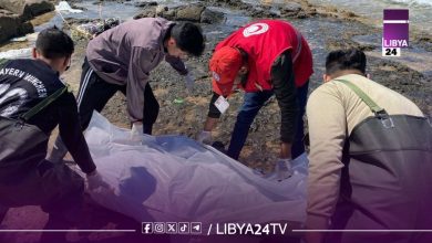 الهلال الأحمر ينتشل جثتين بعد انقلاب قارب بصبراتة