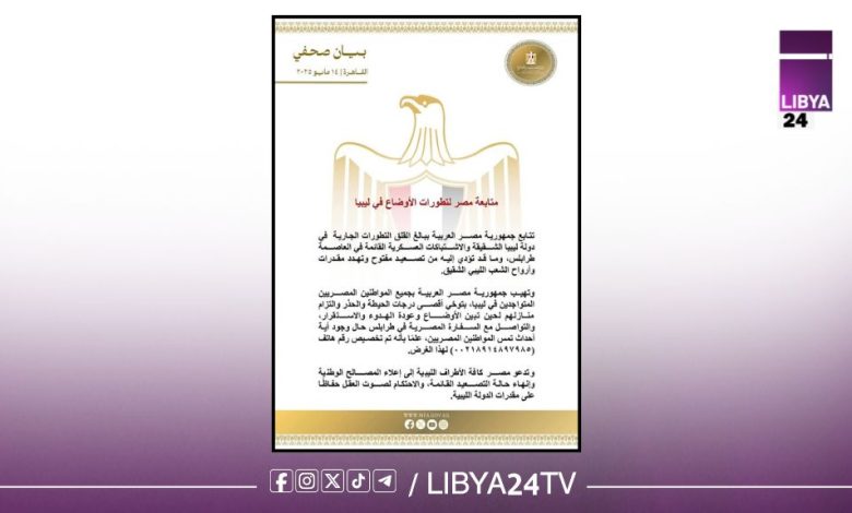 مصر تدعو إلى تغليب صوت العقل