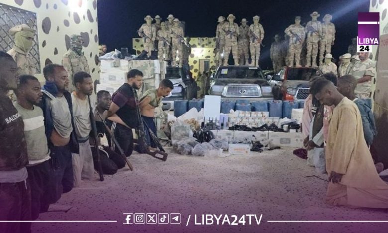كتيبة سبل السلام تضبط شبكة تهريب ليبية أجنبية