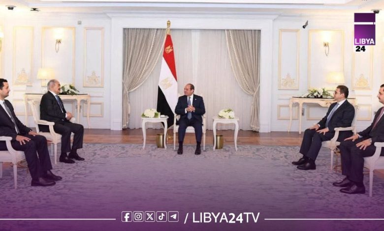 الرئيس السيسي يستقبل المشير حفتر بمدينة العلمين