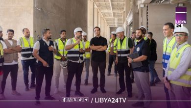 المهندس بالقاسم حفتر يتفقد مشروع تطوير مطار بنينا الدولي