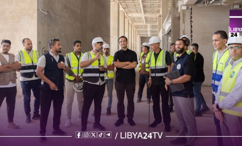 المهندس بالقاسم حفتر يتفقد مشروع تطوير مطار بنينا الدولي
