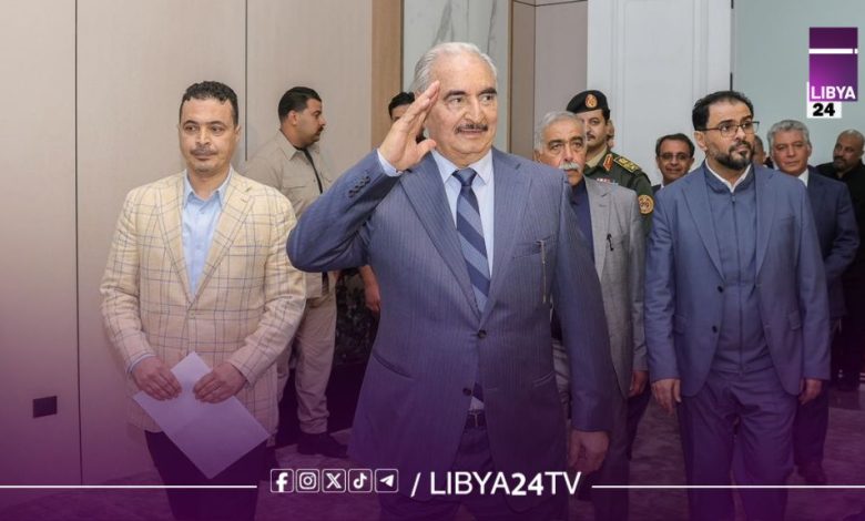 المشير حفتر يؤكد دعم القوات المسلحة لخيار الشعب الليبي الموحد