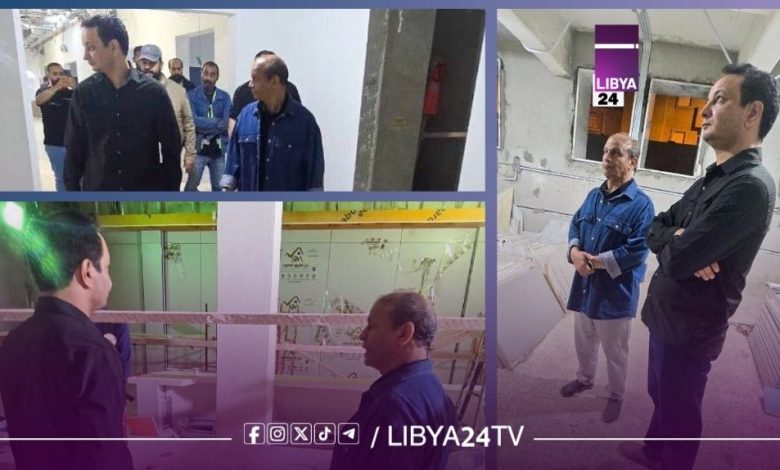 المهندس بلقاسم حفتر يتفقد أعمال صيانة مستشفى الجلاء