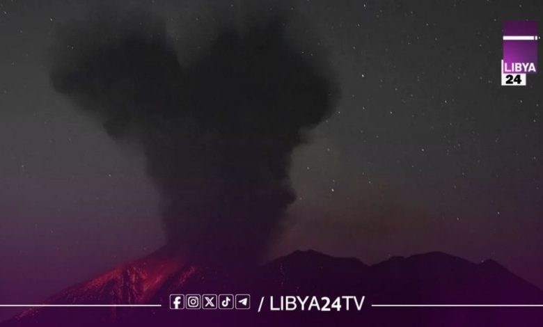 ثوران بركان نشط في اليابان