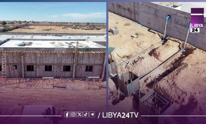 خزان مياه الزعفران بسعة 5000 م³ غرب سرت