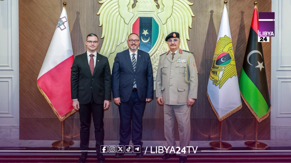 المشير خليفة حفتر يبحث مع سفير مالطا تعزيز التعاون الأمني وملفات الإعمار