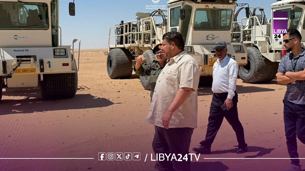 رئيس المؤسسة الوطنية للنفط يتفقد مشروع تطوير حقل الرشاد ومرافق الغاز بحقل الاستقلال